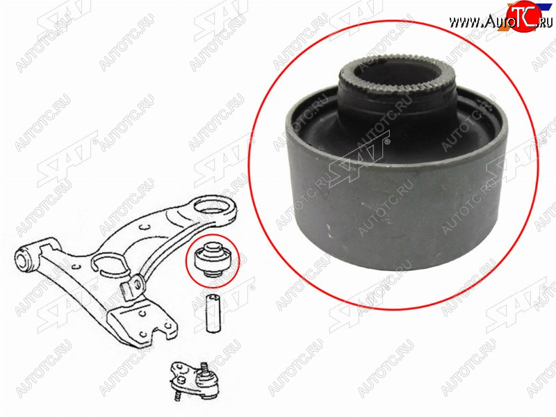 379 р. Сайлентблок Toyota Gaia 98-04  Ipsum (SXM10) 96-01  Nadia 98-03 (Снизу Перед) SAT ST-48655-44010  с доставкой в г. Майкоп