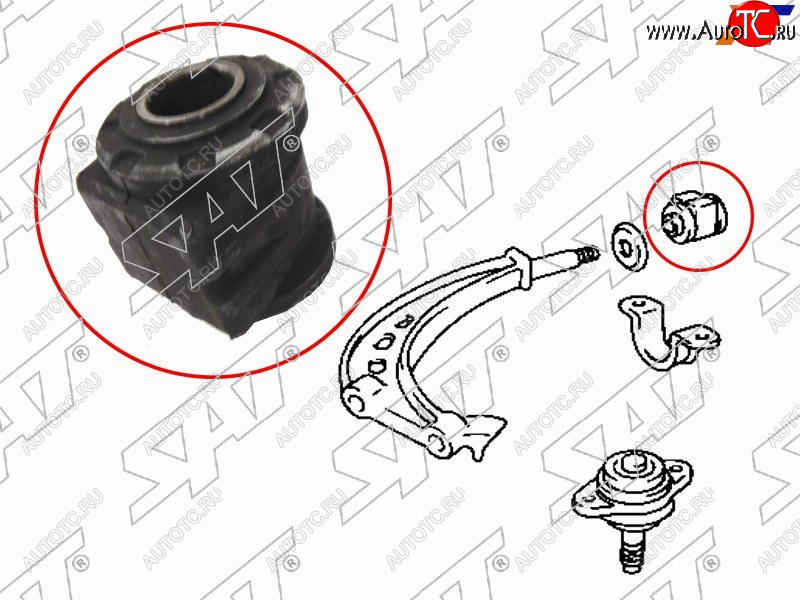 379 р. Сайлентблок Toyota Estima 90-99  Estima Emina 92-99  Previa 90-00 (Перед) SAT ST-48655-28010  с доставкой в г. Майкоп