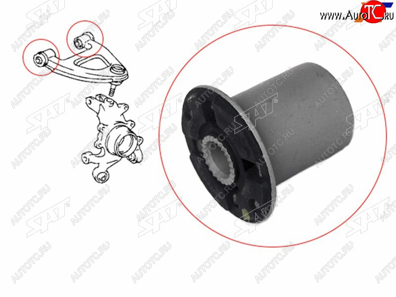 399 р. Сайлентблок заднего  верхнего рычага TOYOTA MARK 2CHASERCRESTA GX100 1996-2001                     SAT ST-48702-30090  с доставкой в г. Майкоп
