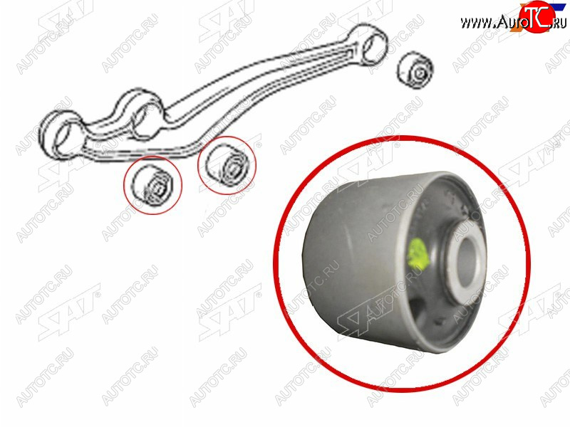 479 р. Сайлентблок Nissan Patrol 87-10  Toyota Land Cruiser (J100,J80) 80-  Land Cruiser Prado (J70) 87-9 SAT ST-48702-60050  с доставкой в г. Майкоп