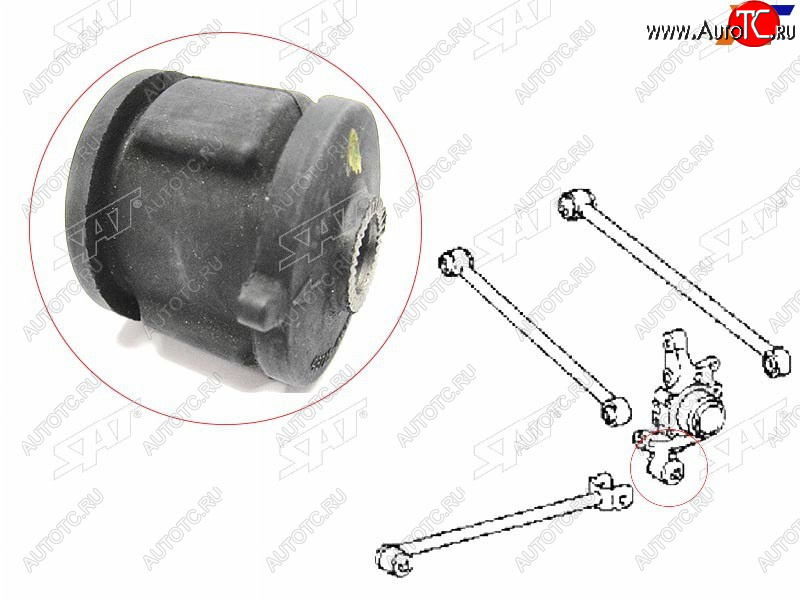 273 р. Сайлентблок Toyota Caldina (T190,T210) 92-02  Camry (XV20,XV30,XV40,XV50) 96-21  Corolla (E90,E100 SAT ST-48725-03010  с доставкой в г. Майкоп