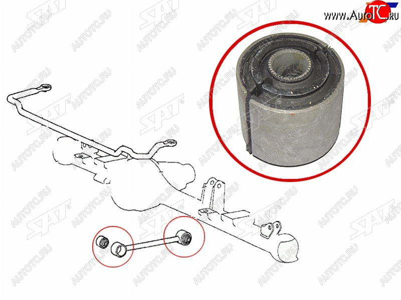 559 р. Сайлентблок Toyota 4Runner 89-95  Hilux Surf 89-95 (Перед) SAT ST-48725-35010  с доставкой в г. Майкоп