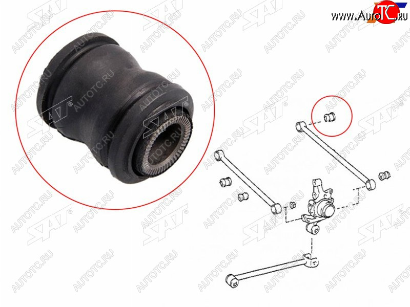 419 р. Сайлентблок Toyota Caldina (T190) 92-02  Harrier (XU10,XU30) 97-13  Lexus RX 03-09  Toyota Carina SAT ST-48725-48010  с доставкой в г. Майкоп