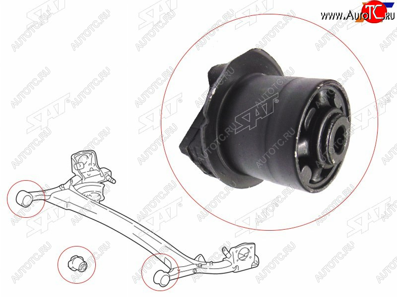 1 089 р. Сайлентблок Toyota Passo 04-16  Vitz 99-05  Daihatsu Boon 04-10  Sirion 05-13  Scion xA 04-06  SAT ST-48725-52010  с доставкой в г. Майкоп