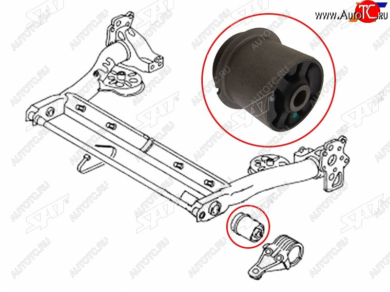 1 699 р. Сайлентблок Audi A6 97-05  Volkswagen Passat 96-05  Audi S6 99-04  Skoda Superb 02-08 (Справа=Сле SAT ST-4B0501521E  с доставкой в г. Майкоп