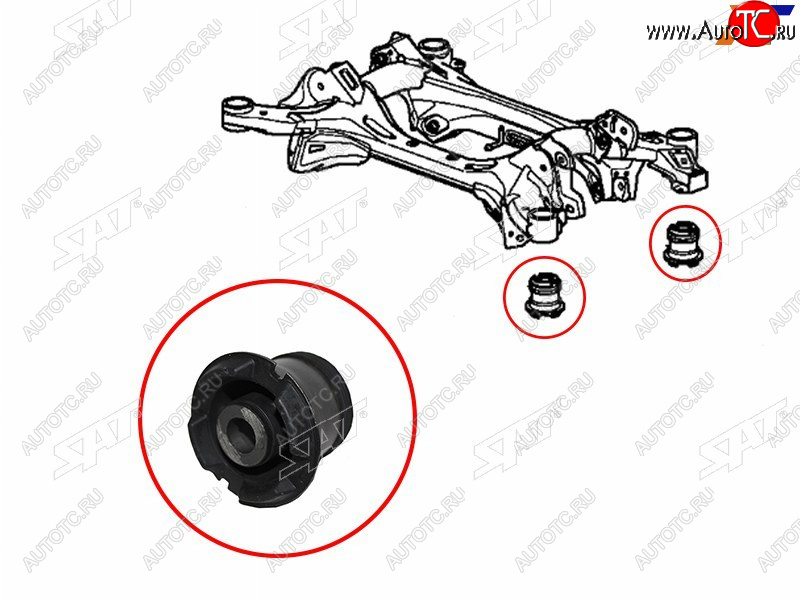 649 р. Сайлентблок Honda Accord 08-20  Acura TSX 08-14  Honda Crosstour 09-16  Inspire 07-12 SAT ST-50360-TA0-A01  с доставкой в г. Майкоп