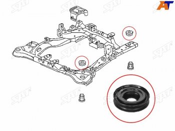 152 р. Сайлентблок подрамника верхний HONDA ACCORD 02-08ODYSSEY 03-13INSPARI 03-07ACURA TSX 04-08        SAT ST-50261-SDA-A02  с доставкой в г. Майкоп. Увеличить фотографию 1