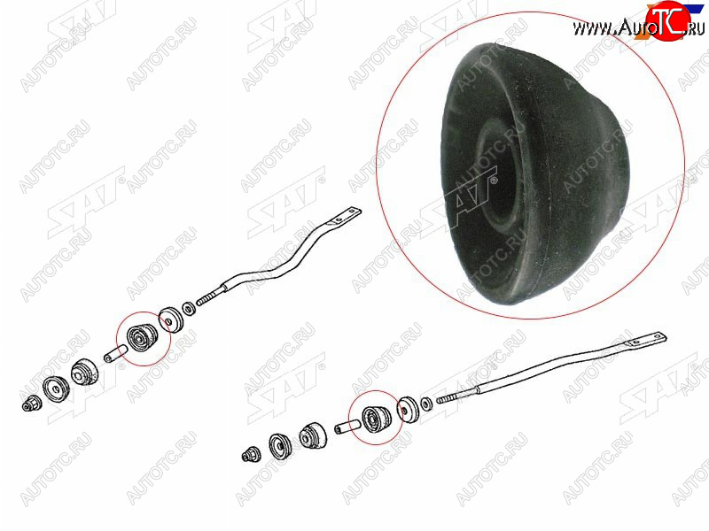 204 р. Сайлентблок Honda Accord 93-03  Odyssey 98-04  Avancier 99-03  Inspire 98-03 (Перед) SAT ST-51381-S84-A01  с доставкой в г. Майкоп