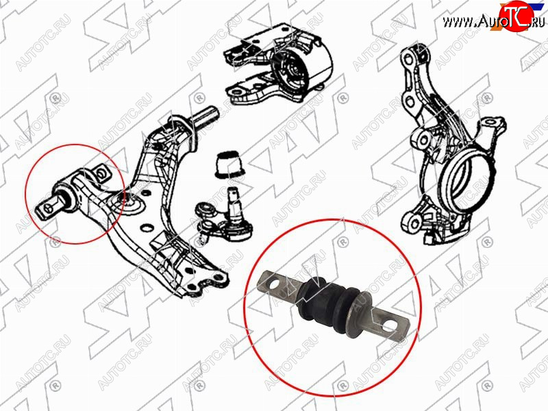 839 р. Сайлентблок Honda CR-V 11-18 SAT ST-51392-T0T-H01  с доставкой в г. Майкоп