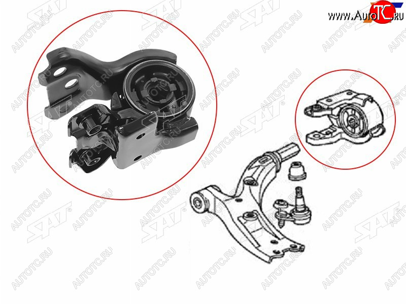 1 399 р. Сайлентблок рычага задний FR -RH SAT Honda CR-V RM1,RM3,RM4 рестайлинг (2014-2018)  с доставкой в г. Майкоп