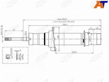 Стойка передняя RH-LH SAT Honda CR-V  RD1,RD2,RD3 (1995-2001)  дорестайлинг, рестайлинг