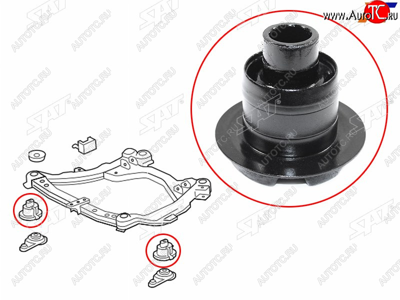 799 р. Сайлентблок Toyota Camry (XV40,XV50) 06-21  Lexus ES 06-18  Toyota Avalon 04-15  Camry UAEUSA 06 SAT ST-52211-33090  с доставкой в г. Майкоп
