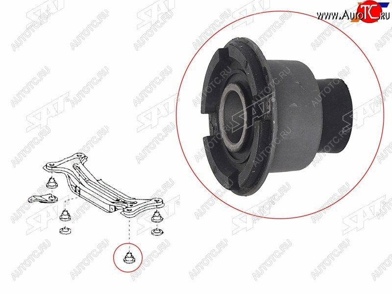 369 р. Сайлентблок задней балки TOYOTA CAMRY 01-15HARRIER 03-12HIGHLANDERKLUGER 00-13WINDOM 01-06LEXUS SAT ST-52272-33040  с доставкой в г. Майкоп