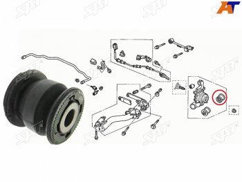 419 р. Сайлентблок Honda Civic 00-06  Civic Ferio 00-05  CR-V 01-06  Stream 00-06  Mazda 3 13-19  6 12 SAT ST-52366-S5A-024  с доставкой в г. Майкоп. Увеличить фотографию 1