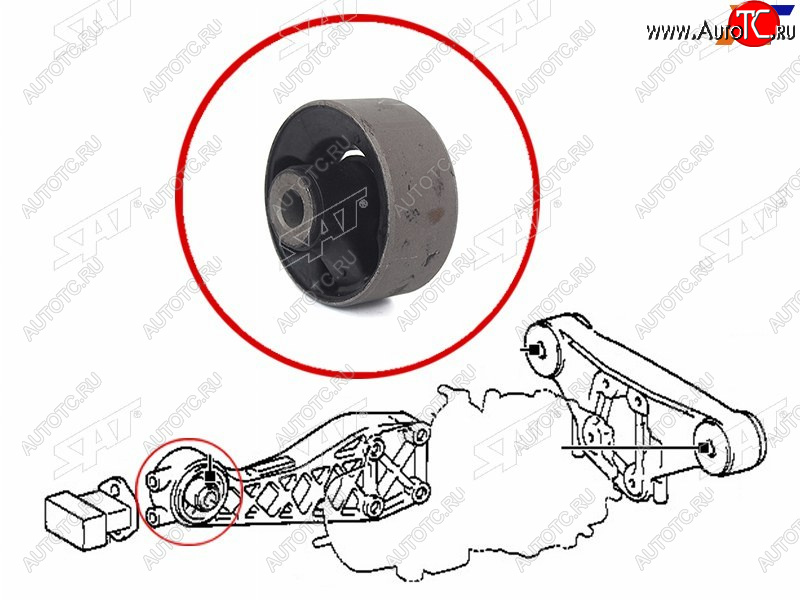 819 р. Сайлентблок Toyota Noah 01-13  Voxy 01-13  Estima 00-05  Gaia 98-04 SAT ST-52380-44010  с доставкой в г. Майкоп