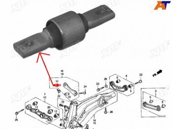 339 р. Сайлентблок Honda Civic 87-95  Civic Ferio 91-95  Domani 92-96  Integra 89-00 (Зад) SAT ST-52393-SR3-004  с доставкой в г. Майкоп. Увеличить фотографию 1