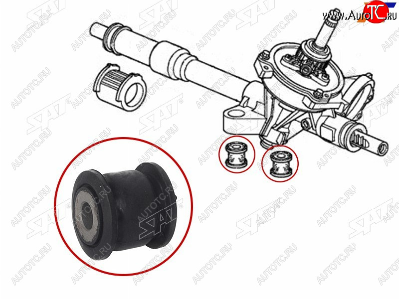 171 р. Втулка рулевой рейки Honda Civic 05-12  Fit Shuttle 11-15  Civic USA 05-08 SAT ST-53685-SMG-E01B  с доставкой в г. Майкоп