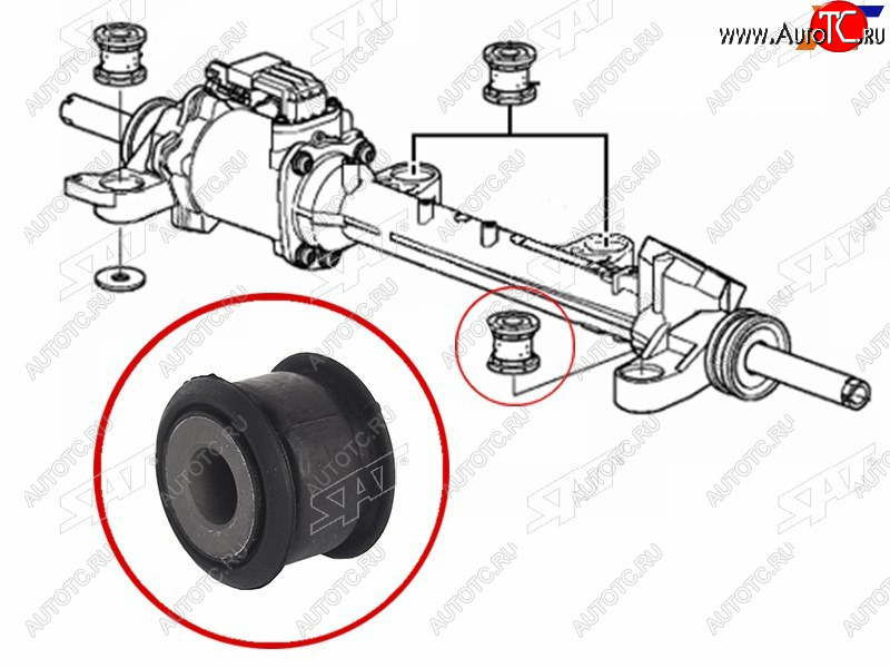 195 р. Втулка рулевой рейки Honda Accord 08-13 SAT ST-53685-TL0-G01B  с доставкой в г. Майкоп