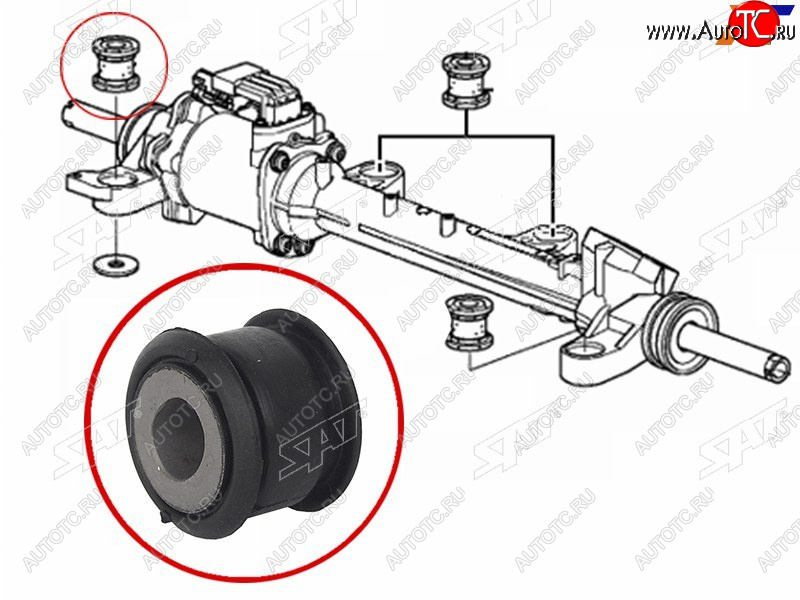 191 р. Втулка рулевой рейки Honda Accord 08-13 SAT ST-53685-TL0-G11B  с доставкой в г. Майкоп