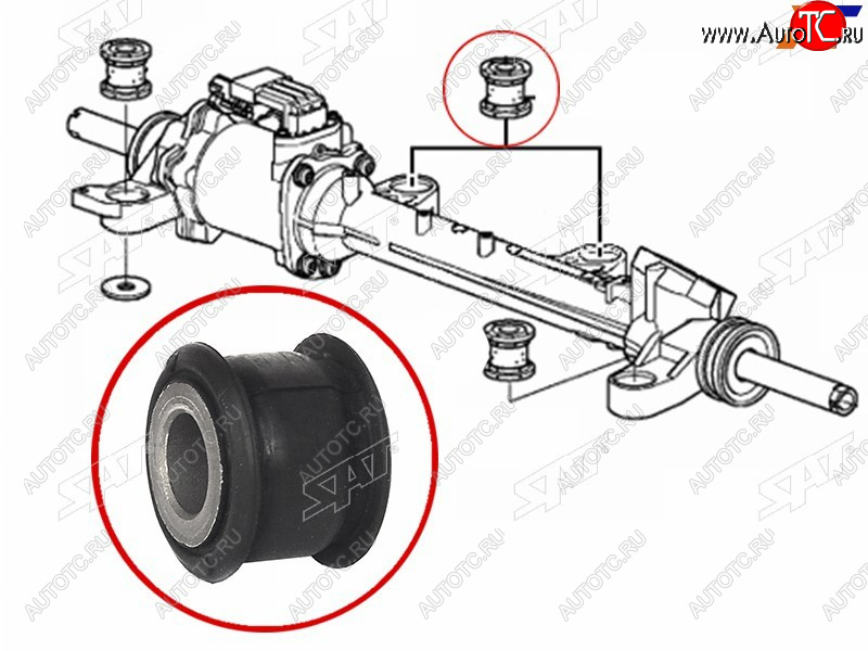 201 р. Втулка рулевой рейки Honda Accord 08-13 SAT ST-53685-TL0-G21B  с доставкой в г. Майкоп