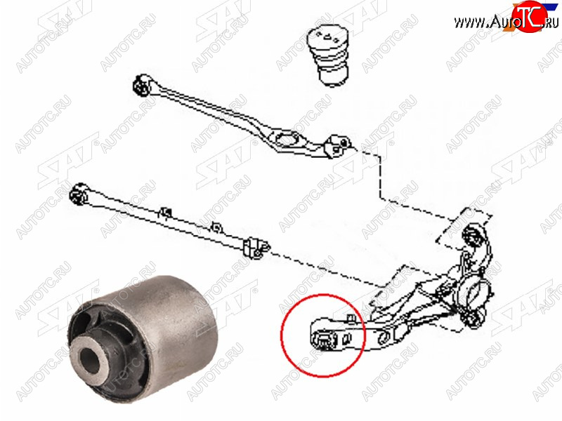 659 р. Сайлентблок Nissan AD 99-02  Wingroad 99-05  Mazda Familia 98-08  Nissan Expert 99-06  Liberty 9 SAT ST-55501-WA005B  с доставкой в г. Майкоп