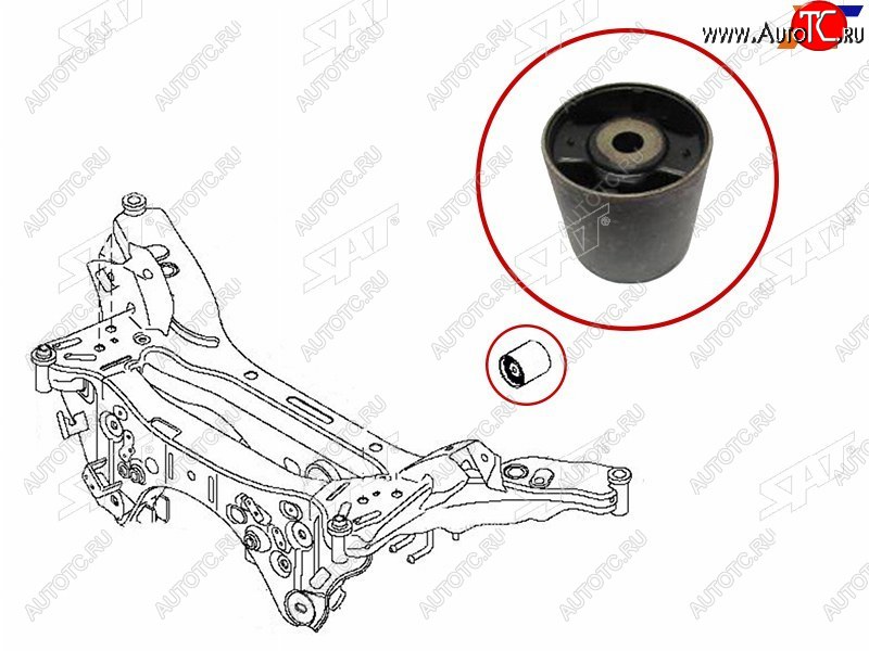629 р. Сайлентблок Nissan Qashqai 06-22  X-Trail 07-22  Dualis 07-14  Qashqai+2 08-14 SAT ST-55476-JD600  с доставкой в г. Майкоп