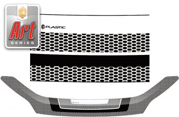 Дефлектор капота (LA300A, LA310A,LA360S) CA-Plastic Daihatsu Mira e:S  LA350S,LA360S (2017-2025) (Серия Art черная)
