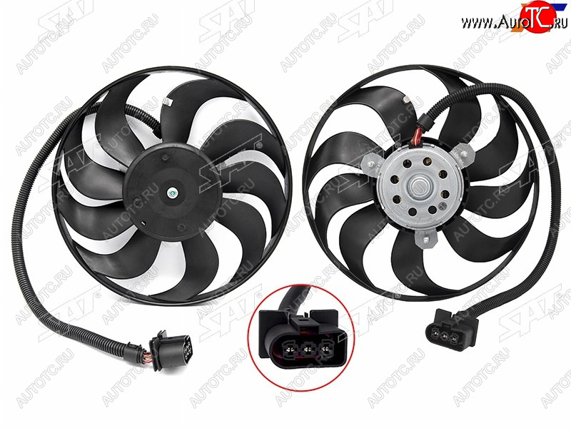 3 399 р. Вентилятор радиатора с мотором AUDI A3 96-03SKODA FABIA  99-07OCTAVIA  96-10VOLKSWAGEN  97-02 SAT ST-59-0011  с доставкой в г. Майкоп