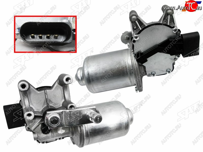 2 399 р. Мотор трапеции стеклоочистителя SKODA FABIA ROOMSTER 07-15 SAT ST-5J1955113A  с доставкой в г. Майкоп
