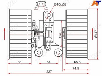 3 499 р. Мотор отопителя салона BMW 5-Series 95-04  X5 99-06  Land Rover Range Rover 02-12 SAT ST-64118385558  с доставкой в г. Майкоп. Увеличить фотографию 1