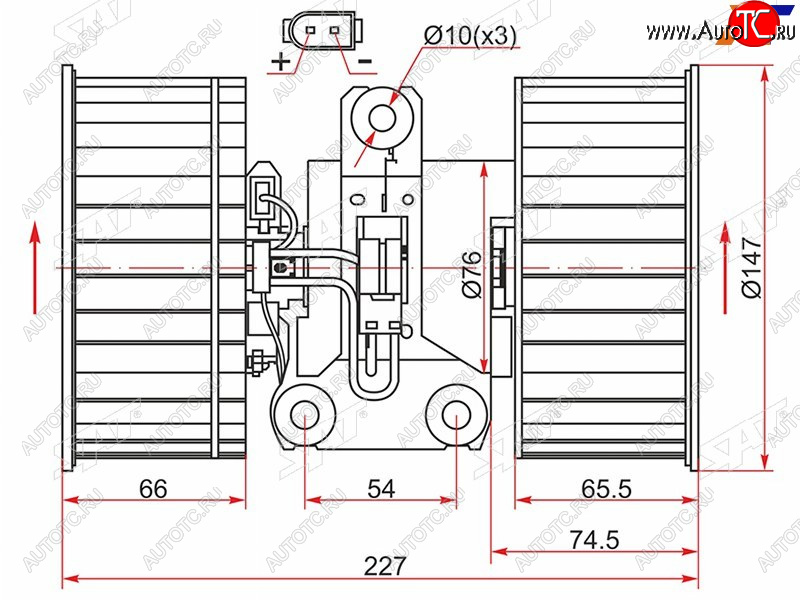 3 499 р. Мотор отопителя салона BMW 5-Series 95-04  X5 99-06  Land Rover Range Rover 02-12 SAT ST-64118385558  с доставкой в г. Майкоп