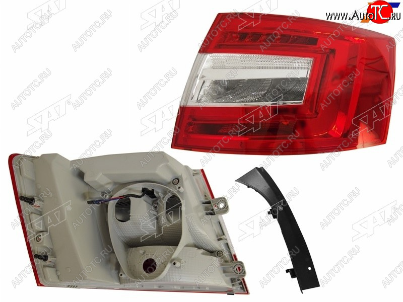 6 999 р. Фонарь задний правый (LED) SAT  Skoda Octavia  A7 (2016-2020) рестайлинг лифтбэк  с доставкой в г. Майкоп
