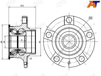 Ступичный узел задн. SKODA FABIARAPIDVW POLO (RUS) 09.11- SAT ST-6RU501611B