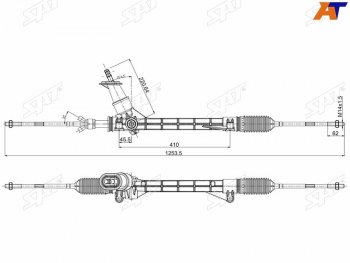9 699 р. Рейка рулевая LHD SAT Volkswagen Polo 5 седан рестайлинг (2015-2020)  с доставкой в г. Майкоп. Увеличить фотографию 3