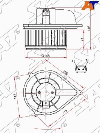 3 699 р. Мотор отопителя салона Peugeot Boxer 94-06  Citroen Jumper 94-02  Fiat Ducato 94-12 SAT ST-71734232  с доставкой в г. Майкоп. Увеличить фотографию 3