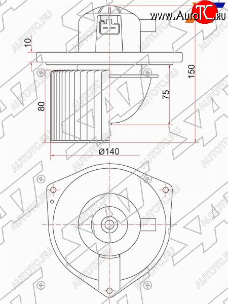2 159 р. Мотор отопителя салона Mitsubishi ASX 10-20  Galant 03-12  Lancer 07-17  Outlander 05-12  Citroe SAT ST-7802A017  с доставкой в г. Майкоп