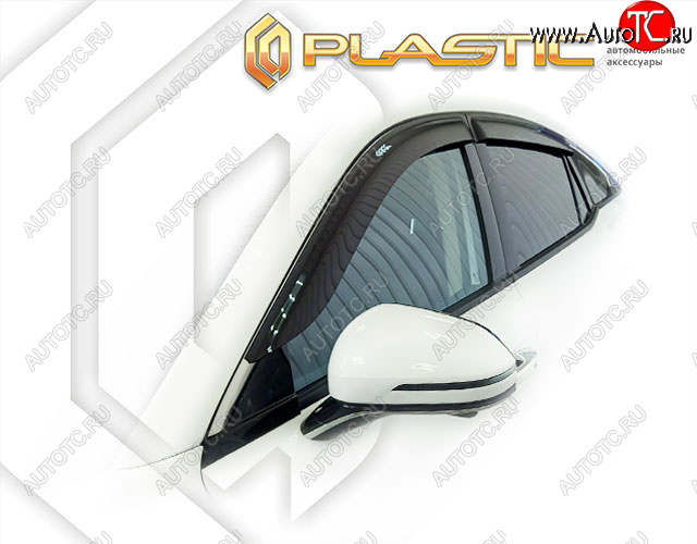 1 999 р. Дефлектора окон (Россия) CA-Plastic FAW Bestune B70 лифтбэк (2020-2025) (classic полупрозрачный, без хром. молдинга)  с доставкой в г. Майкоп