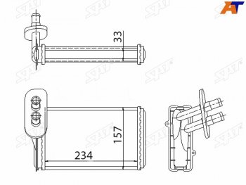 1 299 р. Радиатор отопителя салона AUDI A3 96-98SKODA OCTAVIA 98-98VOLKSWAGEN GOLF 91-98 (трубчатый) SAT ST-87-0022  с доставкой в г. Майкоп. Увеличить фотографию 2