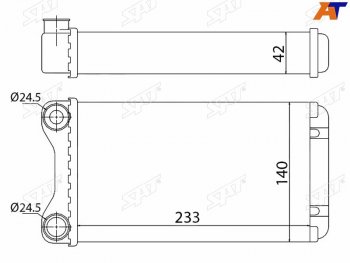 1 439 р. Радиатор отопителя салона  AUDI A4S4 00-09SEAT EXEO 09-(трубчатый) SAT ST-87-0028  с доставкой в г. Майкоп. Увеличить фотографию 3