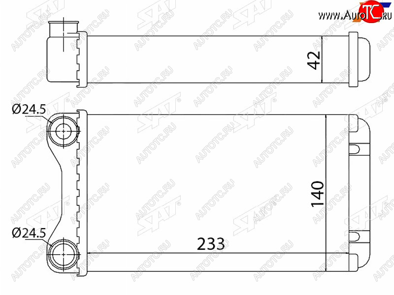 1 439 р. Радиатор отопителя салона  AUDI A4S4 00-09SEAT EXEO 09-(трубчатый) SAT ST-87-0028  с доставкой в г. Майкоп