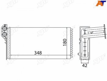 2 899 р. Радиатор отопителя салона MERCEDES SPRINTER 95-06 (трубчатый) SAT ST-87-0040  с доставкой в г. Майкоп. Увеличить фотографию 1