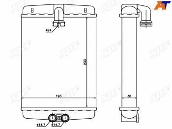 2 259 р. Радиатор отопителя салона MERCEDES C-CLASS W202 93-00(трубчатый) SAT ST-87-0036  с доставкой в г. Майкоп. Увеличить фотографию 4