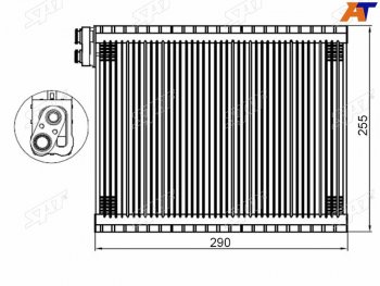 5 949 р. Испаритель кондиционера TOYOTA LC PRADO 120 HILUX4RUNNER FJ CRUISER LEXUS GX470 02-05 SAT ST-88501-35100  с доставкой в г. Майкоп. Увеличить фотографию 1