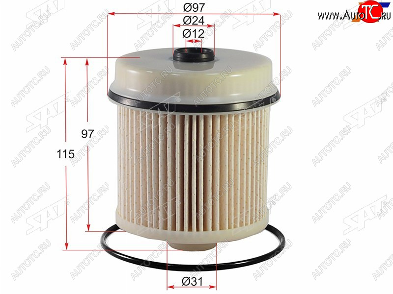 379 р. Фильтр топливный ISUZU FORWARD 4HK6HKELF NHRNKRNPRNQR 4HK4JJ1NISSAN ATLAS 4JJ1 07-13          SAT ST-8-98203-599-0  с доставкой в г. Майкоп