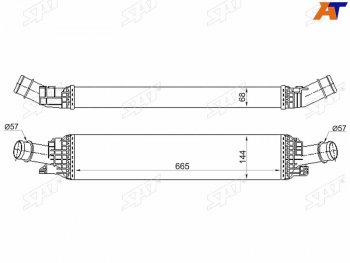 5 649 р. Интеркулер AUDI A4 07-A5 07-A6 11-Q5 08- SAT ST-8K0145805G  с доставкой в г. Майкоп. Увеличить фотографию 1