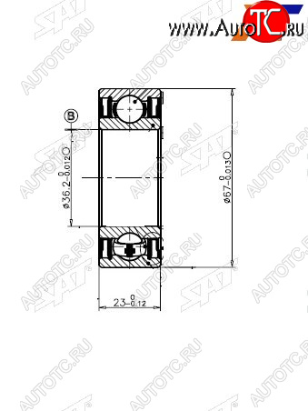 629 р. Подшипник привода TOYOTA SCEPTERGRACIACORONAMARK 2CROWNARISTO 4WD 92- SAT ST-90363-36001  с доставкой в г. Майкоп