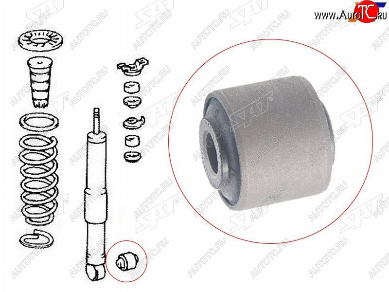 248 р. Сайлентблок Toyota Land Cruiser (J100,J200) 98-21  Land Cruiser Prado (J120) 02-09  Great Wall Hov SAT ST-90385-19010  с доставкой в г. Майкоп