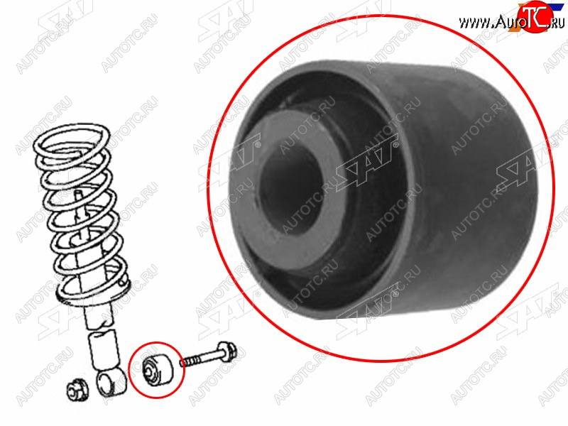 257 р. Сайлентблок Nissan Murano 07-22  Teana 03-14  Toyota Crown 95-07  Mark II (X90,X100,X110) 92-04  SAT ST-90389-12016  с доставкой в г. Майкоп