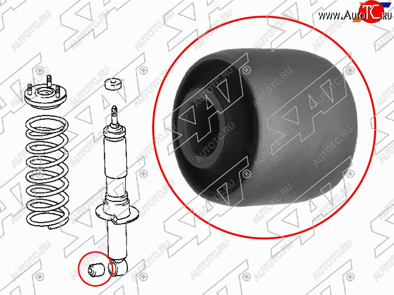 260 р. Сайлентблок Toyota Land Cruiser Prado (J90,J120) 96-09  Lexus GX 02-09  Toyota 4Runner 89-95  FJ SAT ST-90903-89012  с доставкой в г. Майкоп