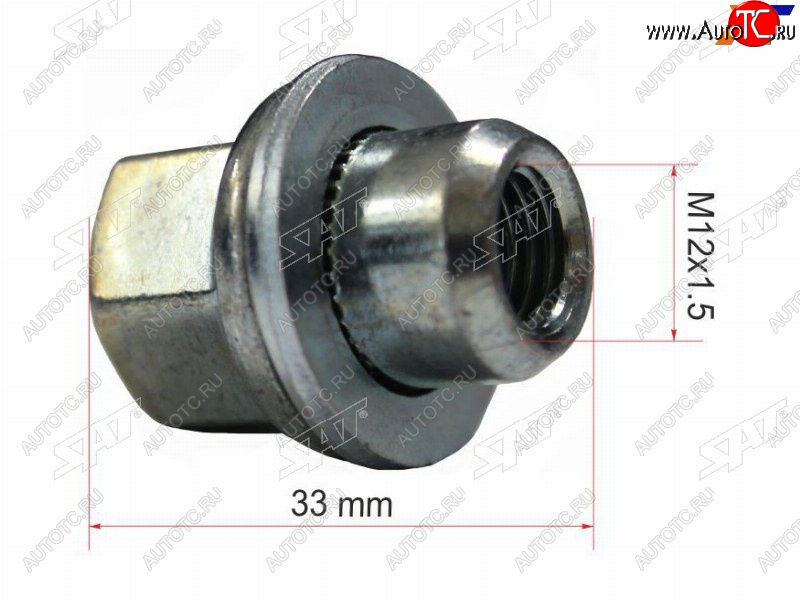231 р. Гайка колесная TOYOTA SAT ST-90942-01062  с доставкой в г. Майкоп